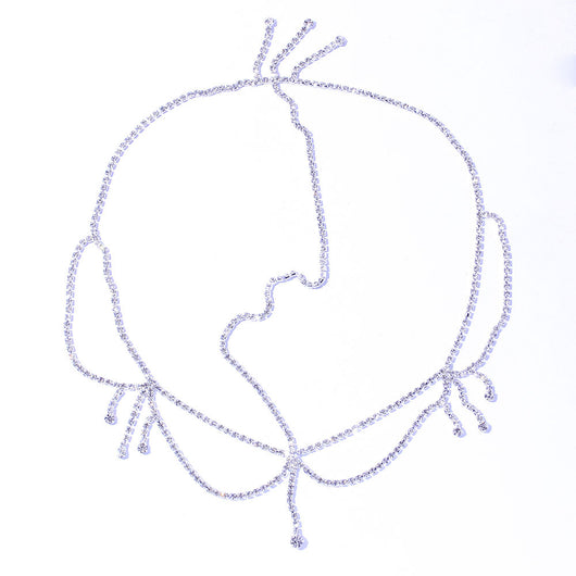 Tocado Nupcial con Cristales y Borlas - Joyería para el Cabello de Novia - Image 2