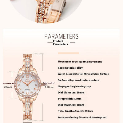 Reloj de Pulsera Impermeable para Mujer con Hebilla y Movimiento de Cuarzo - Image 8