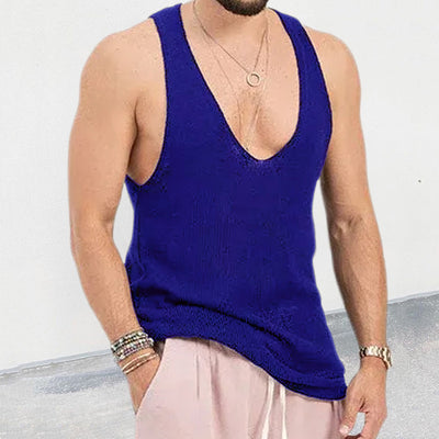 Chaleco Deportivo de Algodón para Hombre - Estilo Musculoso Europeo y Americano - Image 9