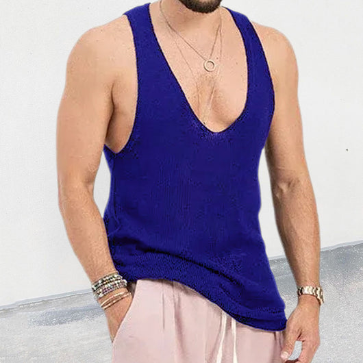 Chaleco Deportivo de Algodón para Hombre - Estilo Musculoso Europeo y Americano - Image 9