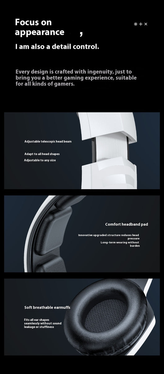 Auriculares Gaming Inalámbricos Bluetooth con RGB Luminoso - Image 13