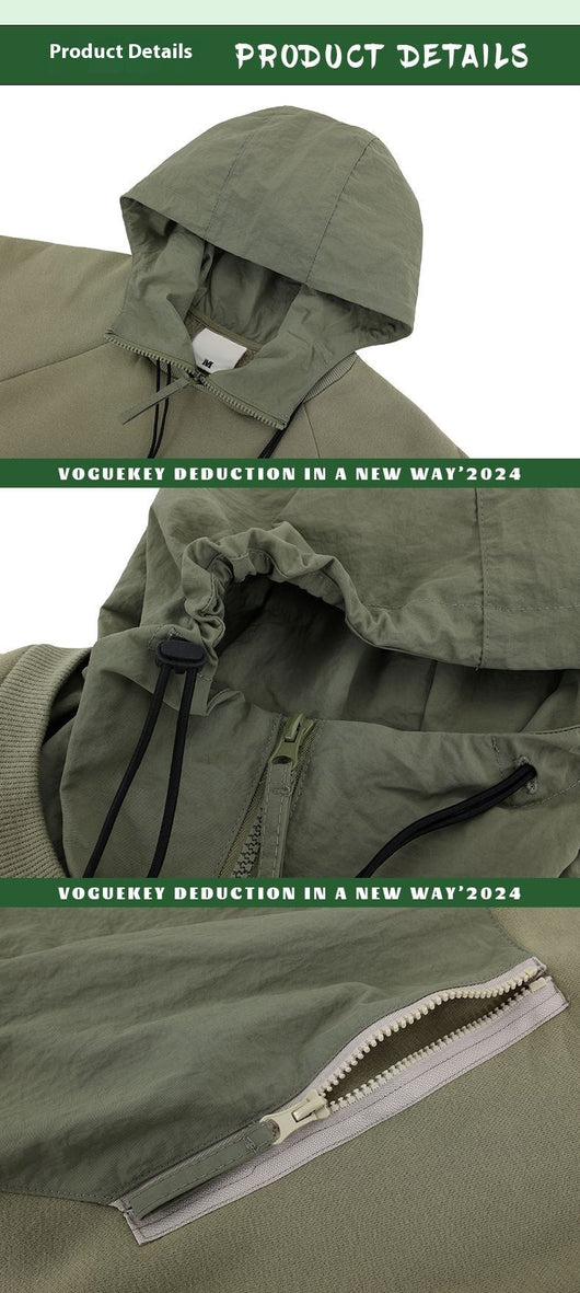 Sudadera Acolchada con Capucha y Bolsillos - Mangas Raglán en Terciopelo - Image 9