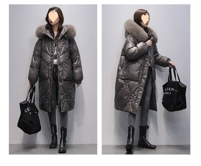 Chaqueta Acolchada Oversized con Capucha y Cuello de Piel - Tallas Grandes - Image 15