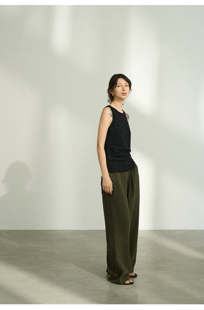 Pantalones Casuales Tencel Efecto Piedra con Cintura Elástica - Image 30