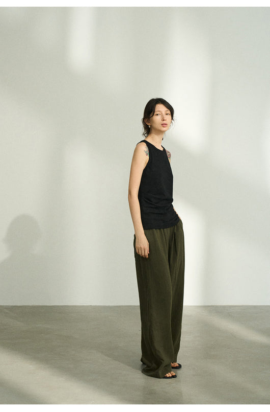 Pantalones Casuales Tencel Efecto Piedra con Cintura Elástica - Image 30