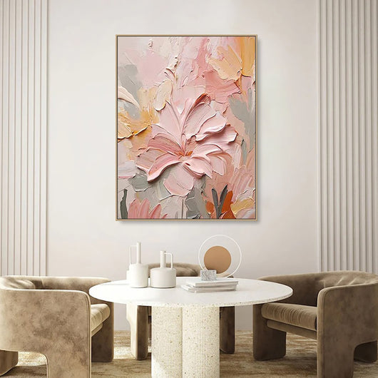 Cuadro Abstracto Flores Óleo Texturizado 3D Decoración Moderna para Hogar - Image 6