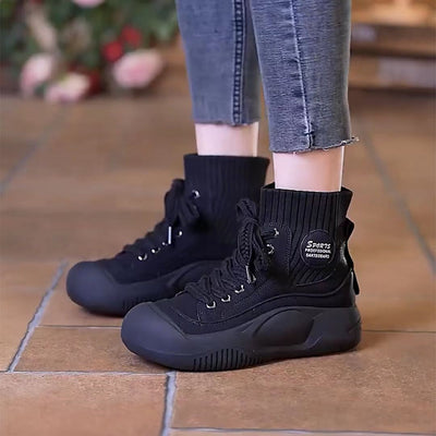 Botas de Cuero con Elástico para Mujer