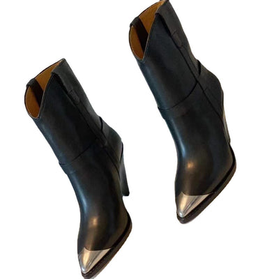 Botas de Tacón Alto Punta Fina con Personalidad para Mujer - Image 7