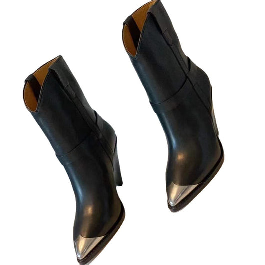 Botas de Tacón Alto Punta Fina con Personalidad para Mujer - Image 7