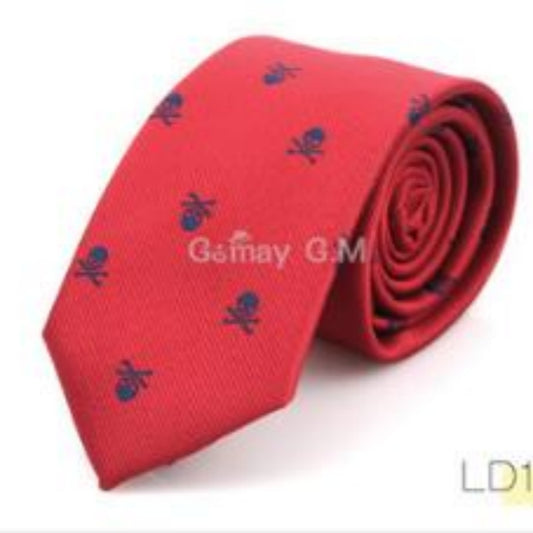 Corbata Calavera de Poliéster para Fiesta de Halloween