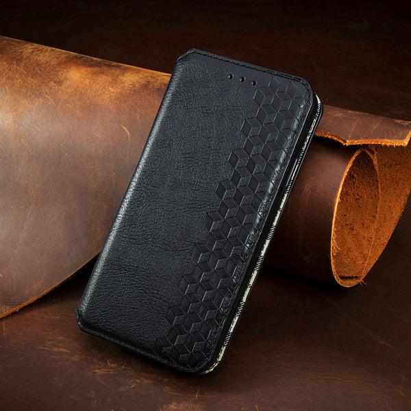 Funda de Cuero Integral para Teléfono - Color Sólido