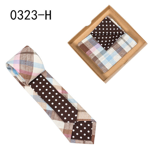 Corbata de Algodón con Estampado Floral y Pañuelo de Bolsillo - Image 21