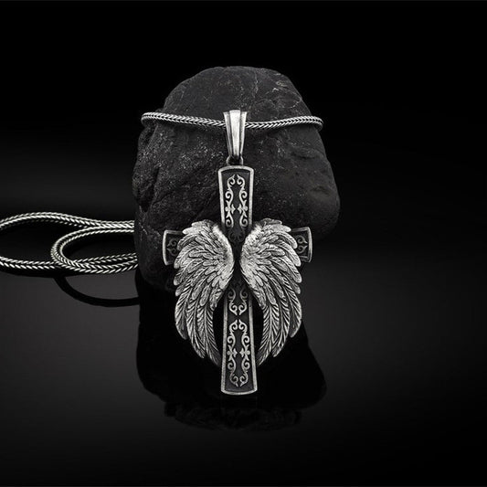 Collar Vintage para Hombre con Dije de Alas - Image 2