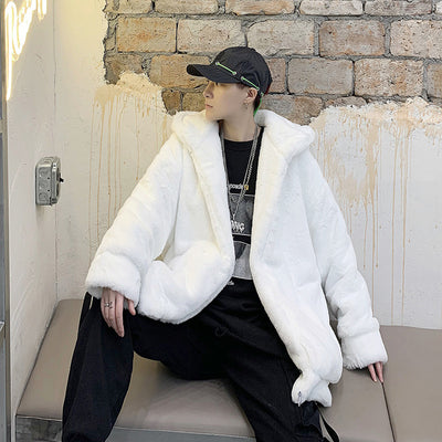 Chaqueta Acolchada Casual con Capucha y Pelaje Sintético Esponjoso - Image 11