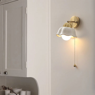 Lámpara de Pared Cerámica Retro Floral para Dormitorio y Pasillos - Image 2
