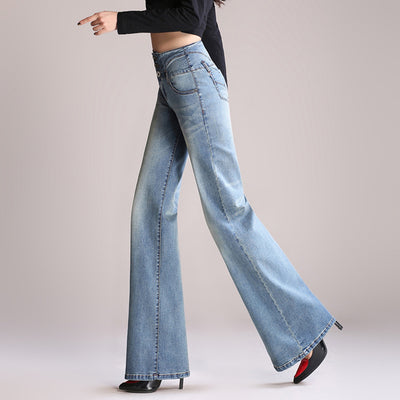 Pantalón Denim Talle Alto Pierna Ancha Mujer - Estilo Coreano Primavera Otoño - Image 7