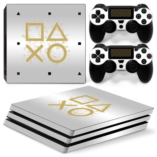 PS4 Pro console and controller skin set with red and beige propaganda art featuring Mao Zedong. - Image 11