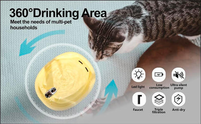 Fuente de Agua para Gatos y Perros 1500ml con Bomba Silenciosa - Image 14