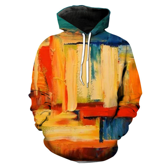Camiseta Manga Larga Hombre Diseño Paisaje Arte Europeo Tendencia Primavera Otoño
