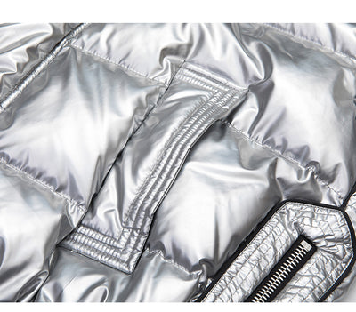 Chaqueta Acolchada Brillante para Parejas - Corte Medio Grueso - Image 22