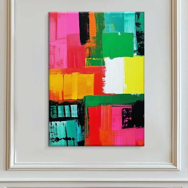 Cuadro Abstracto Dopamina Pintura al Óleo Lienzo Grande Decoración Moderna Oficina