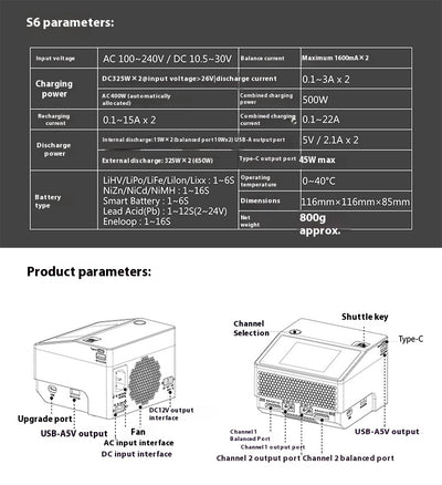 Cargador Inteligente HOTA S6 para Baterías Lipo 1-6S - Image 11