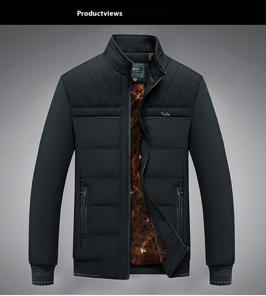 Chaqueta Acolchada de Invierno para Hombre con Cuello Alto - Image 13