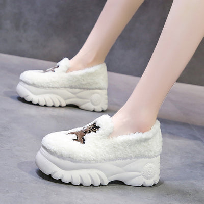 Zapatos Plataforma Mujer Invierno Terciopelo - Tacón Medio Cómodo - Image 4