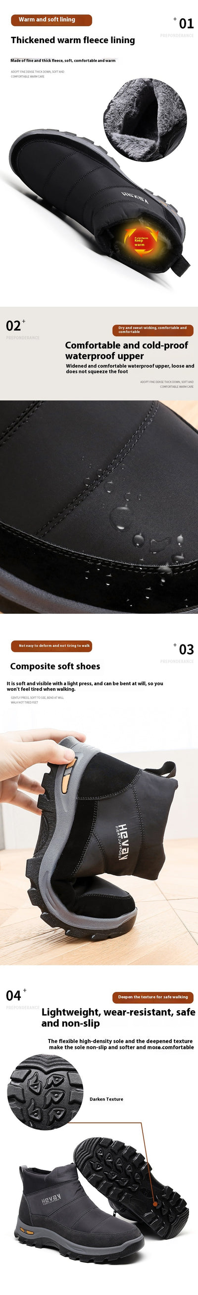 Zapatos Deportivos Casuales para Hombre con Forro Polar Térmico - Image 8