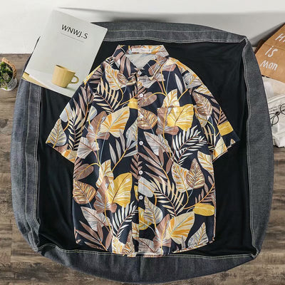 Camisa Suelta Estampada de Manga Corta para Hombre - Image 44