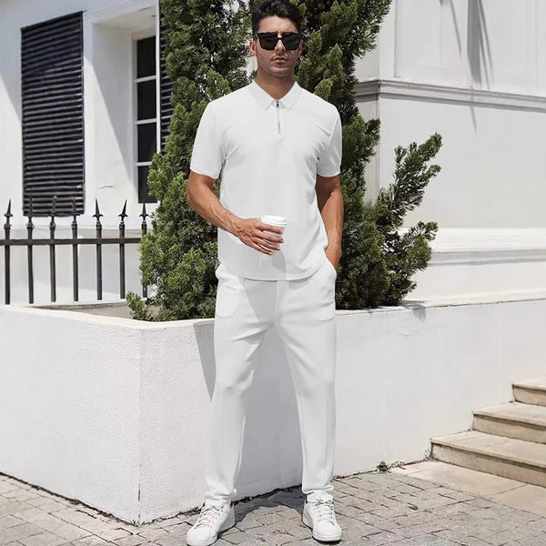 Conjunto Ligero de Verano: Pantalón con Cierre y Blusa de Manga Corta