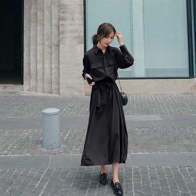 Vestido Camisero con Cintura Ajustada - Image 9
