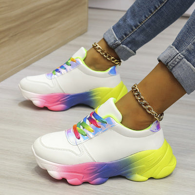Zapatillas Plataforma Multicolor para Mujer - Estilo Retro Oversized - Image 12