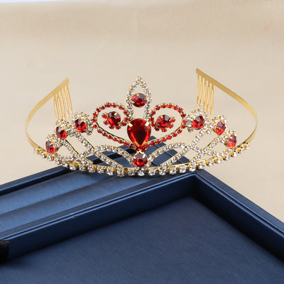 Corona Dorada de Novia Estilo Europeo y Americano - Diadema de Lujo - Image 5