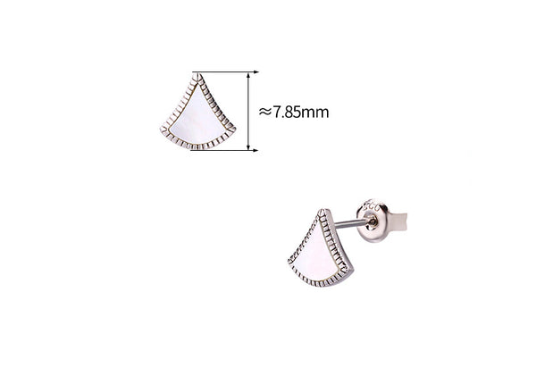 Aretes de Concha Blanca con Personalidad Simple para Mujer