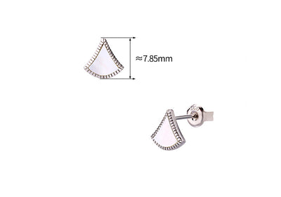 Aretes de Concha Blanca con Personalidad Simple para Mujer
