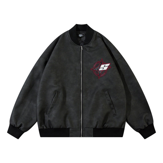 Chaqueta de Cuero PU Suelta con Bordado de Estrella Cruzada - Image 21
