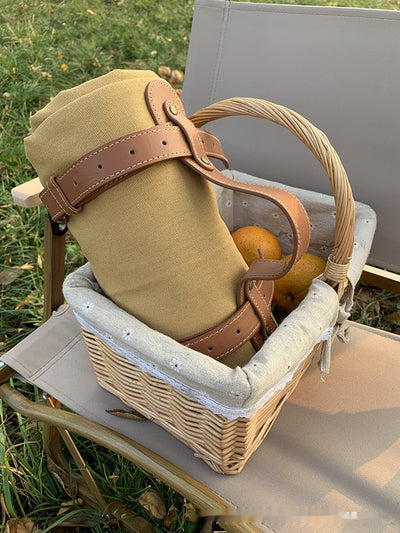 Manta de Picnic Premium con Asa de Cuero - Diseño Minimalista y Elegante - Image 3