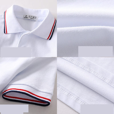 Playera Infantil Blanca con Cuello de Solapa CUHK - Image 4