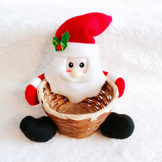 Canasta Decorativa Navideña Santa, Muñeco de Nieve y Reno - Image 8