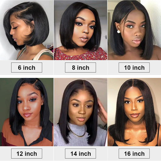 Peluca Bob Corto de Cabello Natural con Elegancia Temperamental - Image 10