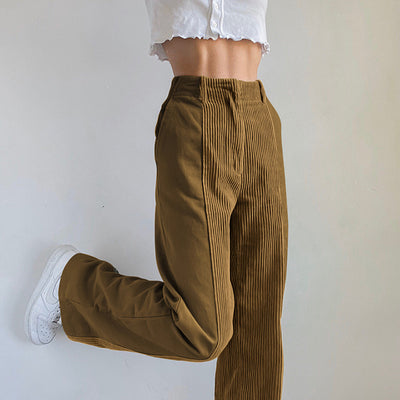 Pantalones Rectos Anchos con Bloques de Color - Casual y Versátil - Image 7