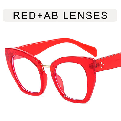Gafas Cat Eye Grandes con Filtro Azul y Espejo Plano - Image 6
