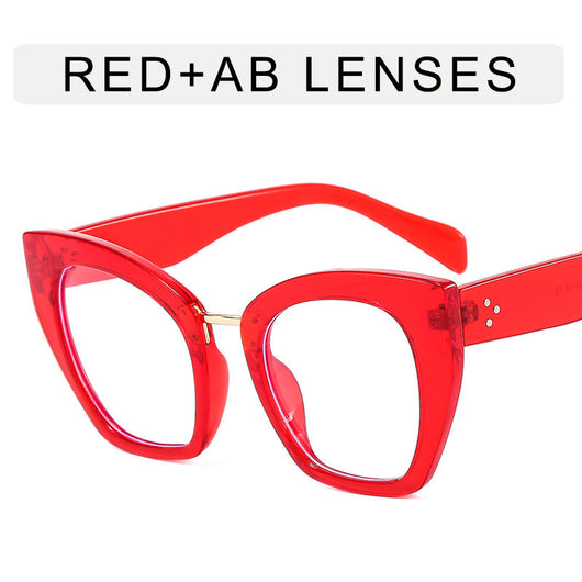 Gafas Cat Eye Grandes con Filtro Azul y Espejo Plano - Image 6