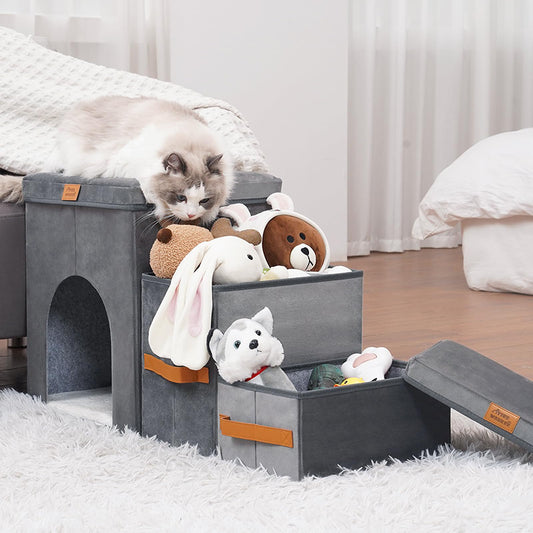 Escaleras Plegables para Mascotas - Gradas Portátiles para Perros y Gatos