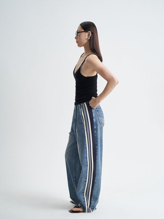 Jeans para Mujer con Detalles de Costura Artesanal y Lavado Vintage - Image 9