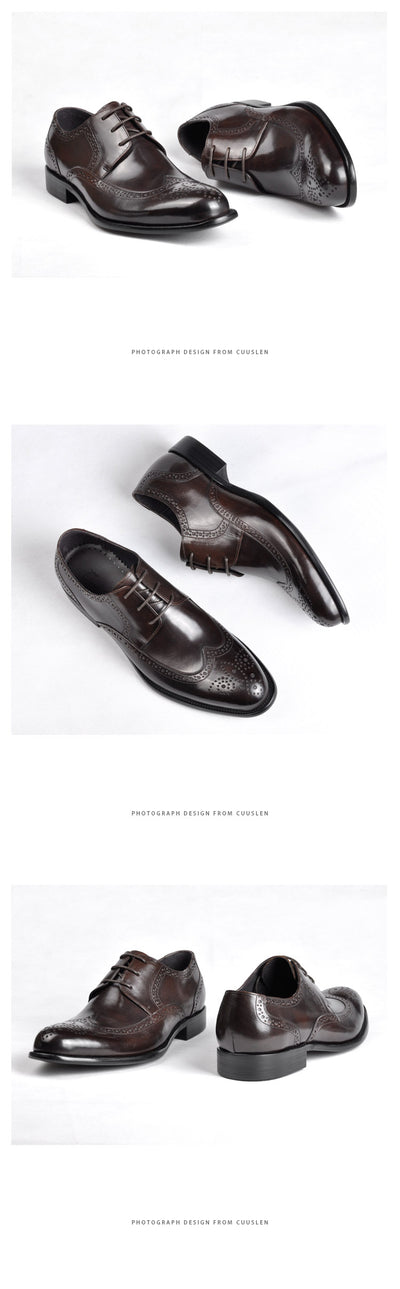 Zapatos de Cuero Genuino para Hombre Punta Fina Negocios Formales - Image 11