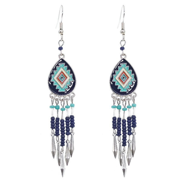Aretes Bohemios Ovalados en Aleación de Metal Hanqi - Image 5