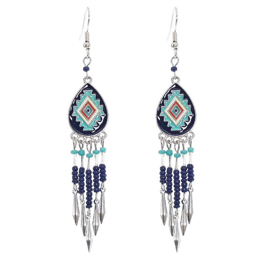 Aretes Bohemios Ovalados en Aleación de Metal Hanqi - Image 5