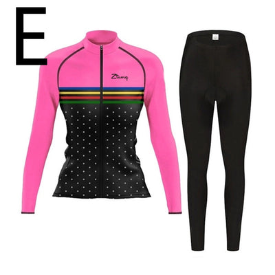 Conjunto Ciclista de Manga Larga con Culotte: Jersey y Pantalón Acolchado para Ciclismo y Trail - Image 2